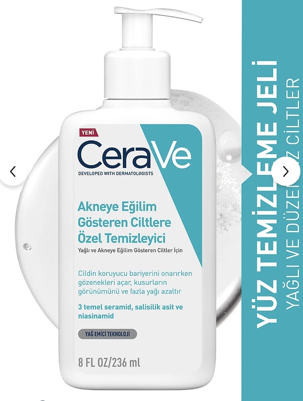 Dermatologların favorisi: CeraVe Yüz Temizleme Jeli!