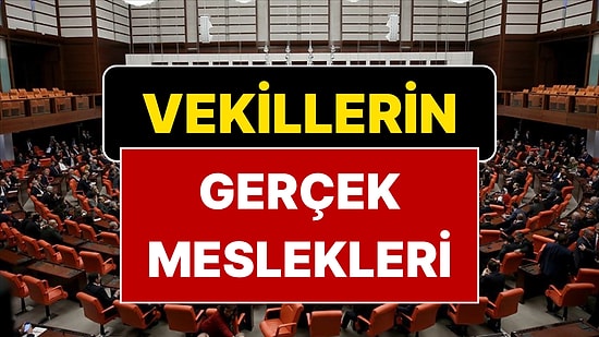 Milletvekillerinin Gerçek Mesleği Ne? Meclis'teki Vekillerin Meslekleri Ortaya Çıktı!
