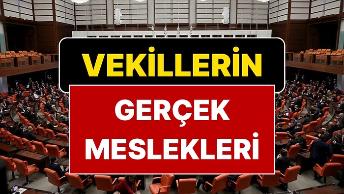 Milletvekillerinin Gerçek Mesleği Ne? Meclis'teki Vekillerin Meslekleri Ortaya Çıktı!