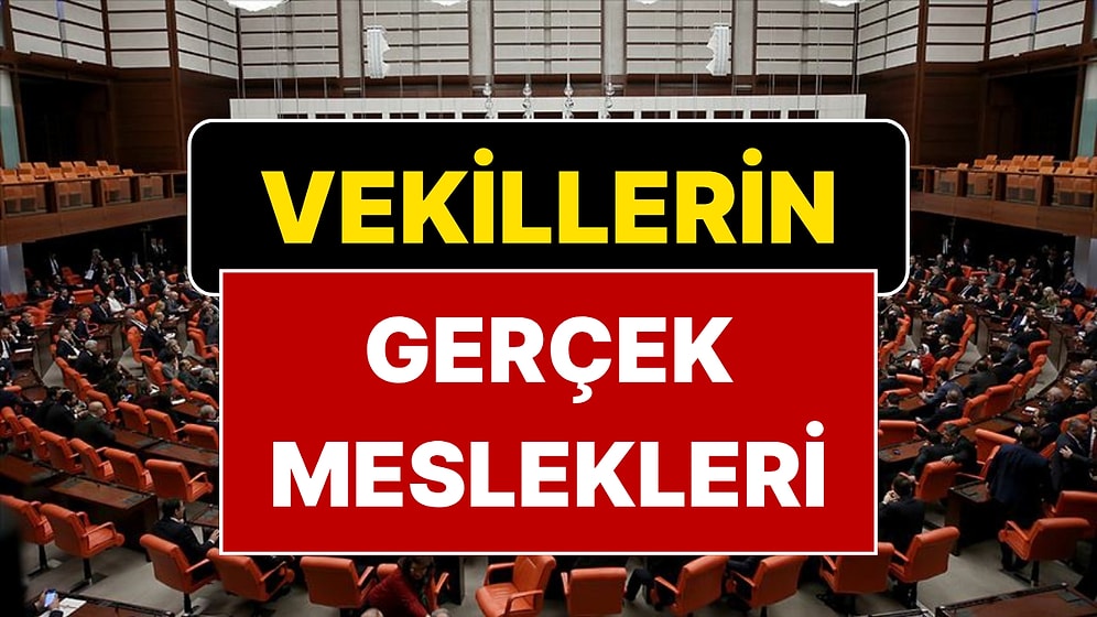 Milletvekillerinin Gerçek Mesleği Ne? Meclis'teki Vekillerin Meslekleri Ortaya Çıktı!
