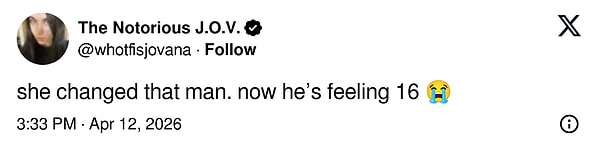 "O adamı değiştirdi. Şimdi kendini 16 yaşında hissediyor 😭"