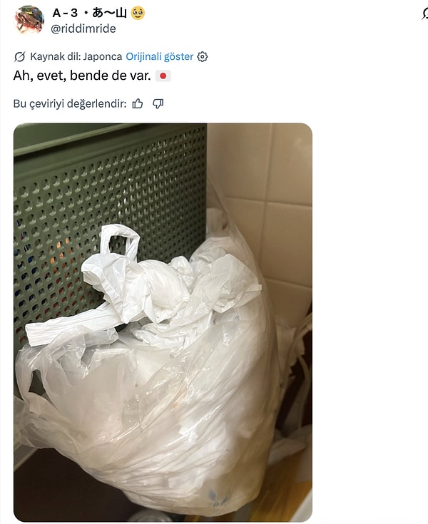 Bir görsel de Japonya'dan!