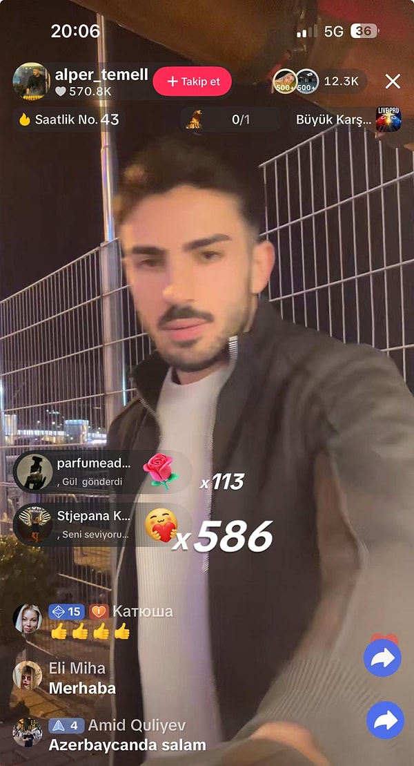 TikTok'ta yayın açmaya başlayan Alper Temel, on binlerce kadın tarafından izlendi.