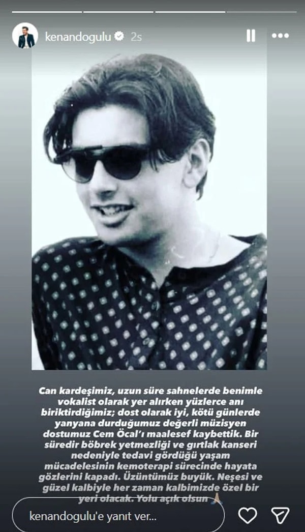 Acı haber sonrası yıllarca birlikte sahne aldığı Kenan Doğulu'dan duygusal bir paylaşım geldi.