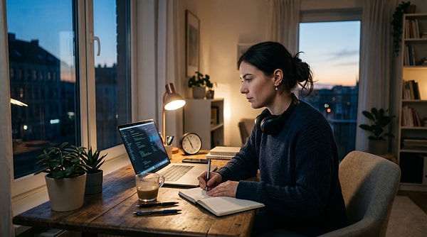 1. Saat 5'te sessiz zaman avantajıyla derin bir şekilde odaklanabilirsiniz.