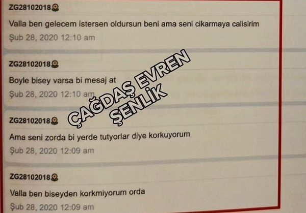 Sır dolu mesajlardan birinde