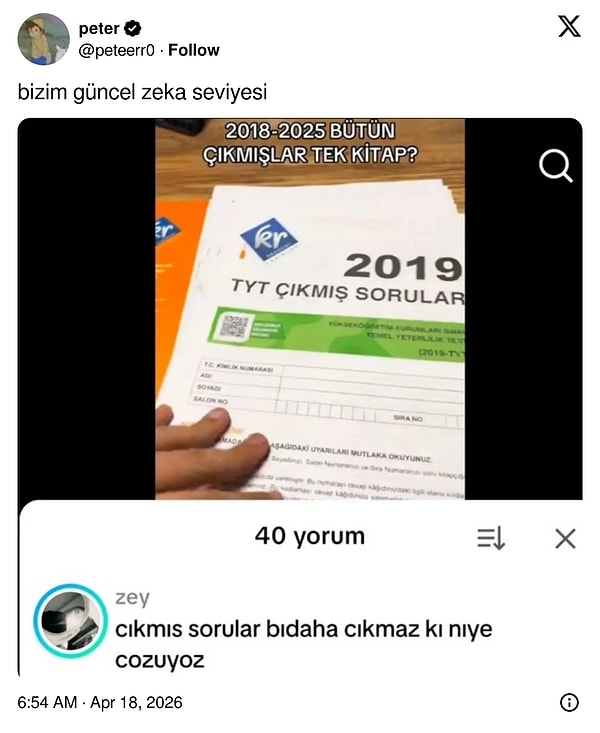 Soru çözmemek için her türlü yol aranır sonuçta.