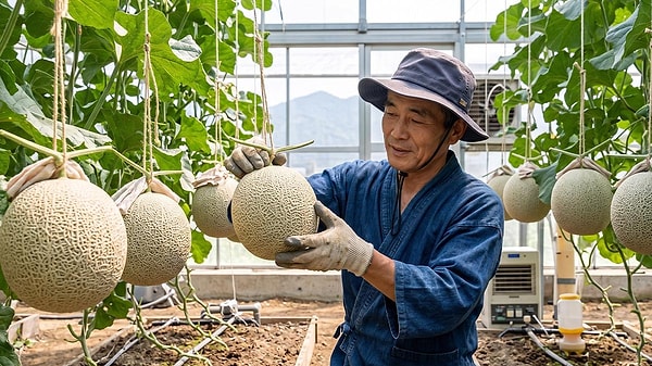 Bu kavunları sıradan meyvelerden ayıran en büyük özellik, yetiştirilme sürecindeki akılalmaz titizlik.