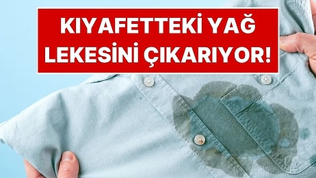Kıyafetteki Yağ Lekesi İçin Tek Çözüm Ortaya Çıktı: 5 Dakikada Gidiyor