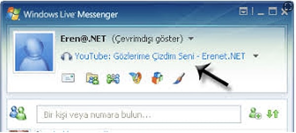 MSN Messenger ve "Ne dinliyorum" özelliği