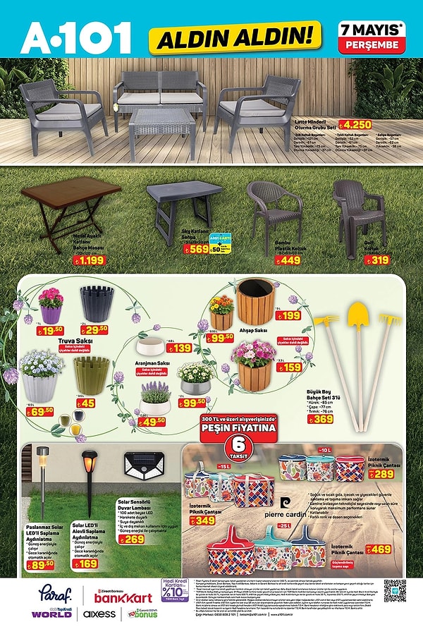 Metal Ayaklı Katlanır Bahçe Masası 1.199 TL