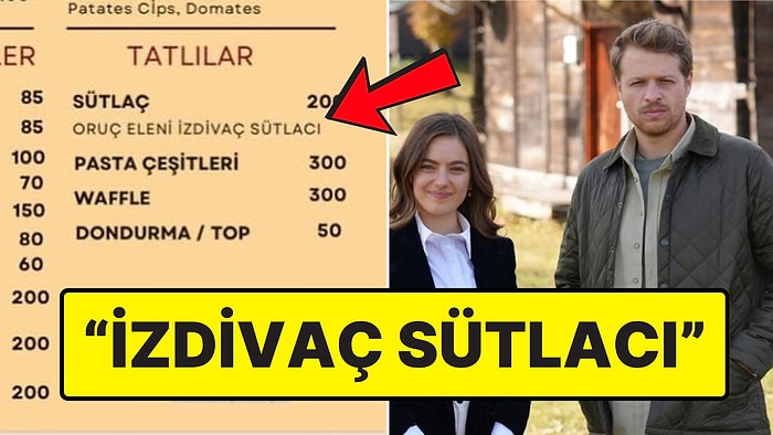 Taşacak Bu Deniz Etkisi: Bir İşletme, Menüsüne "Oruç ve Eleni'nin İzdivaç Sütlacı"nı Ekledi