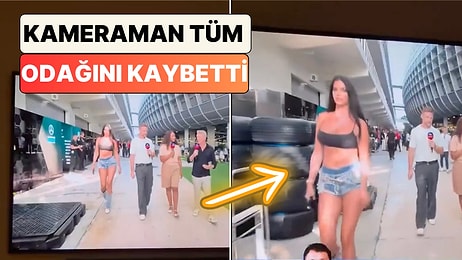 F1 Canlı Yayınında Kadraja Girerek Kameramana İşini Yapmayı Unutturan Kadın Viral Oldu