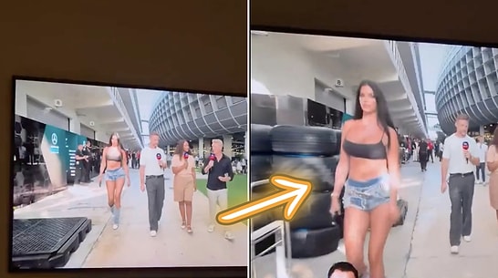 Woman Who Made Cameraman Forget His Job During F1 Broadcast Goes Viral