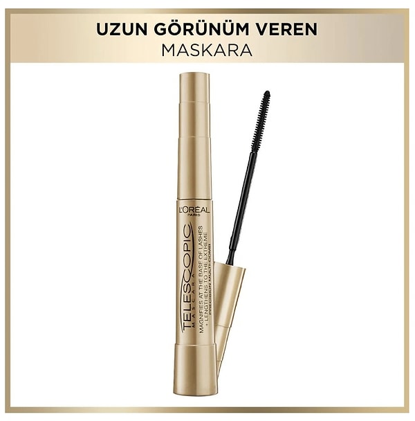 L'Oréal Paris Telescopic Maskara, "MAYIS350" koduyla 1200 TL'ye 350 TL ek indirim fırsatı sunuyor.