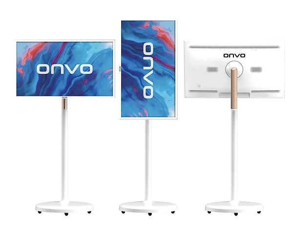 Onvo Slide&GoX Android Smart LED Ekran, taşınabilir ve dokunmatik yapısıyla eğlenceyi annesinin ayağına getiriyor.