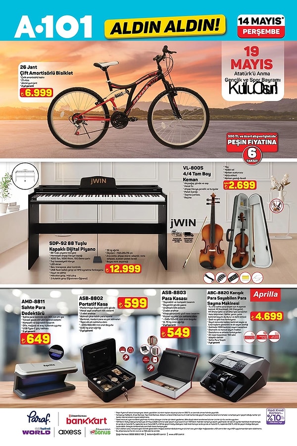 26 Jant Çift Amortisörlü Bisiklet 6.999 TL