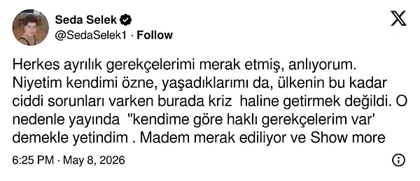 Seda Selek: "İstifamın sebebi sadece Halk TV'nin patronu Cafer Mahiroğlu'nun yönetim anlayışıdır."