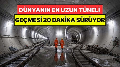 Dünyanın En Uzun Tünelini Yapmak İçin Koca Dağın Altını 57 Kilometre Kazdılar