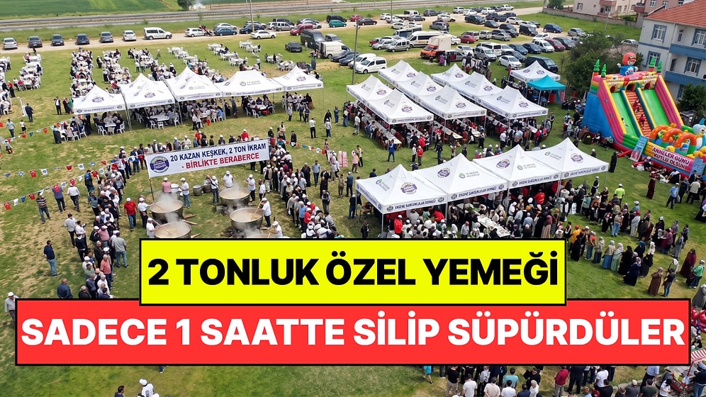 2 Tonu Sadece 1 Saatte Tükettiler: Oluşan Uzun Kuyruklar İçin 32 Kazan Pişirildi
