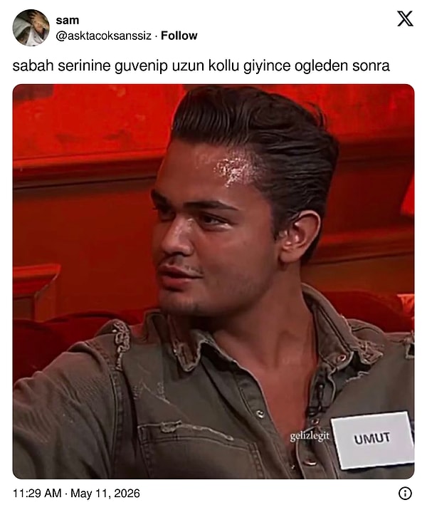 Şöyle dengesiz bir hava var.