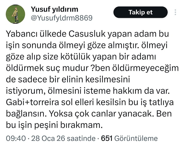 Saldırganın bir diğer mesajı: