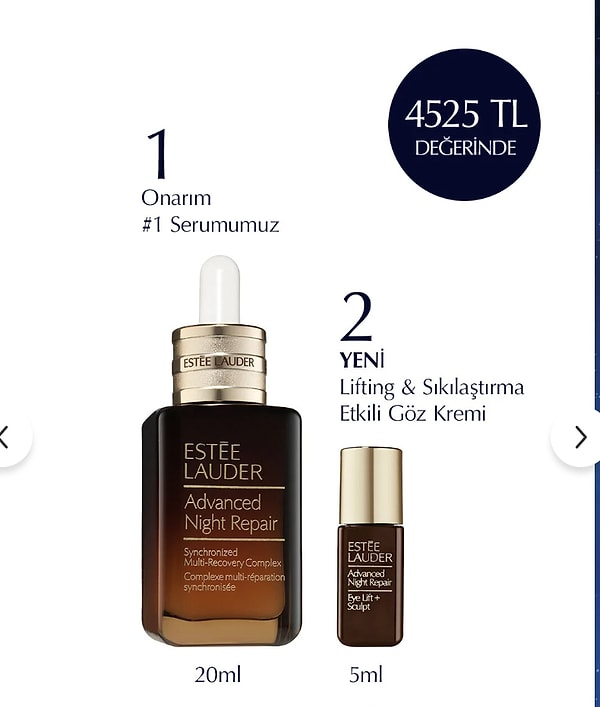 Onarıcı gece bakımı devrede: Estee Lauder avantaj ikilisinde ESTEE300 kodu fırsatı!