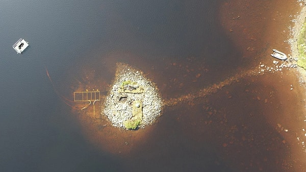 The artificial island in the middle of the lake turned out to be over 5,000 years old.