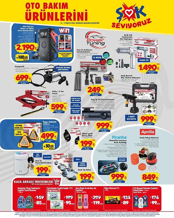Akü Takviye Cihazı ve Dijital Hava Kompresörü 2.190 TL