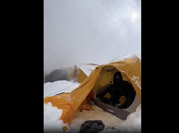 Is it advisable to wait until reaching the avalanche-prone camping area and then seek shelter in a tent for protection against the avalanche?