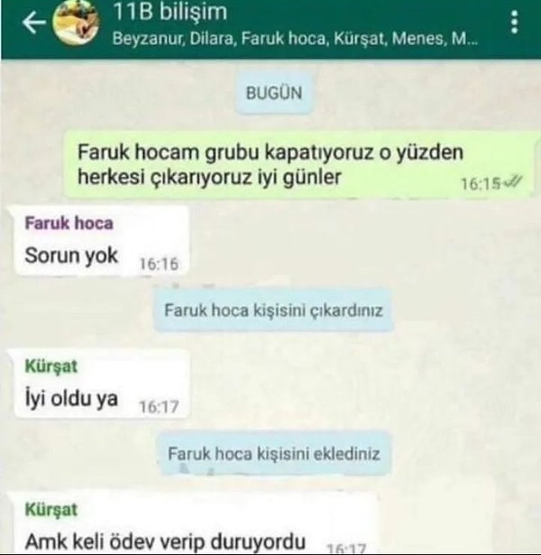 Kürşat sen kötü bir insansın...