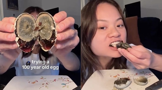 Woman Shares Her Honest Reaction Trying a 100-Year-Old Chinese Egg for the First Time