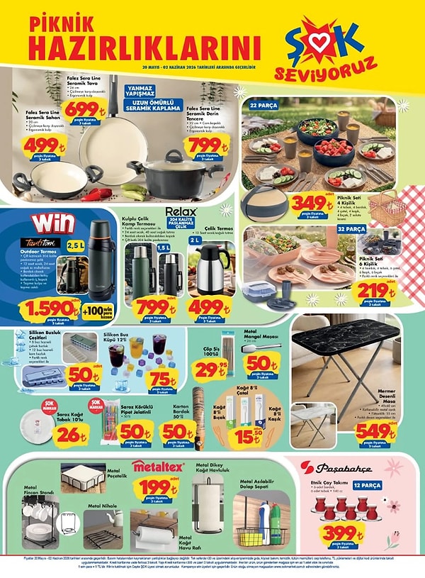 Falez Sera Line Seramik Tava 699 TL