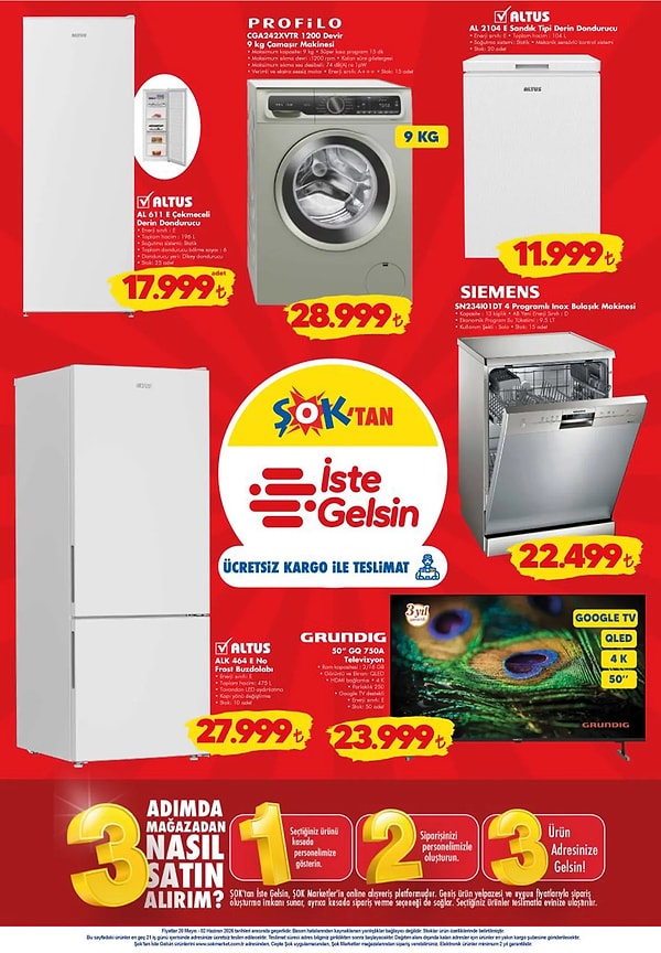 Profilo 1200 Devir 9 Kg Çamaşır Makinesi 28.999 TL