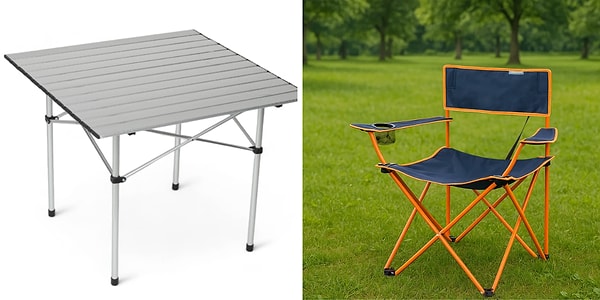 Uniqamp kamp masası ve sandalyelerinde 2. ürün 1 TL!