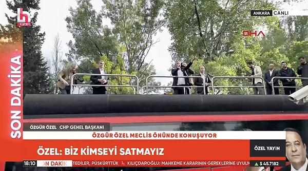 Özgür Özel, Milli Egemenlik Parkı'nda konuşma gerçekleştirdi.