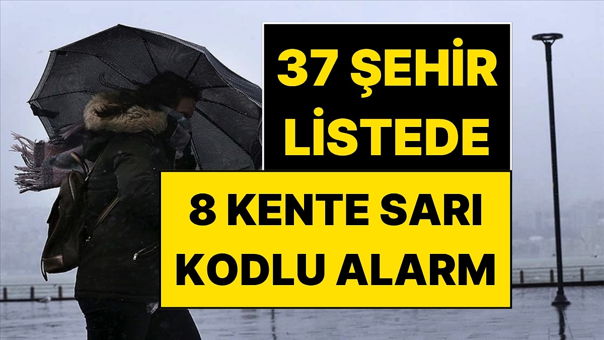 Meteoroloji'den 8 Kente Sarı Kodlu Uyarı: Hava Sıcaklıkları Ansızın 7 Derece Birden Düşüyor!