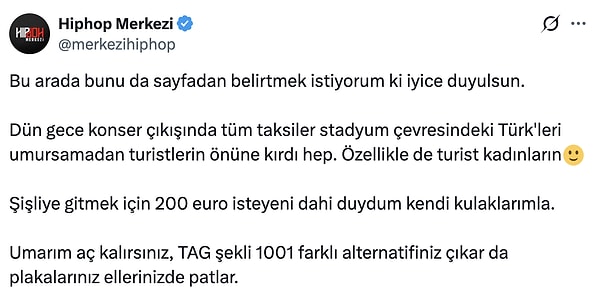 Kanye West konseri biter bitmez fırsatçı taksiciler harekete geçti. Vatandaşlar yaşadıkları mağduriyeti X'ten anlattı: