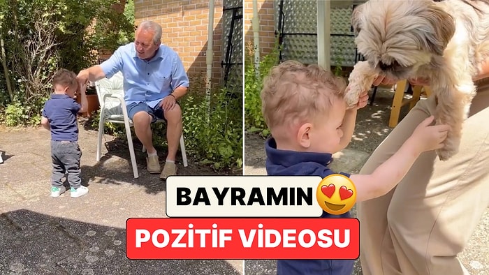 Bayram Sabahı Köpeğinin de Elini Öpmeyi İhmal Etmeyen Miniğin İç Isıtan Anları