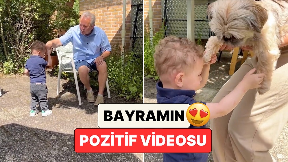 Bayram Sabahı Köpeğinin de Elini Öpmeyi İhmal Etmeyen Miniğin İç Isıtan Anları