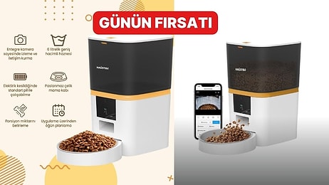 Günün Fırsatı: Gece Görüşlü Akıllı Otomatik Kedi Mama Kabı İndirimde