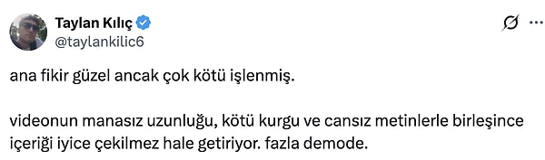 Fikir beğenilse de işleyişi demode bulanlar oldu.
