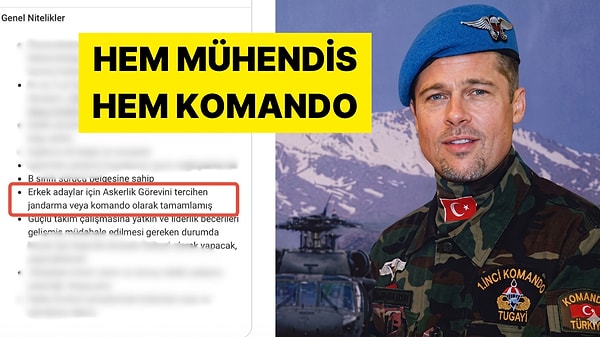 Komando Mühendis İlanı Kafa Karıştırdı
