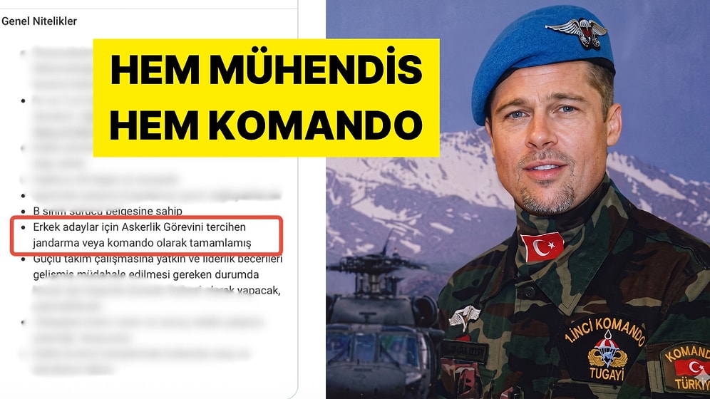 Tercihen Komandoluk Yapmış Kontrol Mühendisi Arayan Firma Kafa Karıştırdı