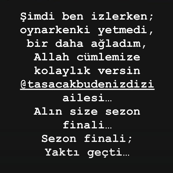 İşte Taşacak Bu Deniz'in Zarife'si Yeşim Ceren Bozoğlu'nun iddialı sezon finali açıklaması: