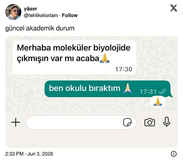 Olmadı...