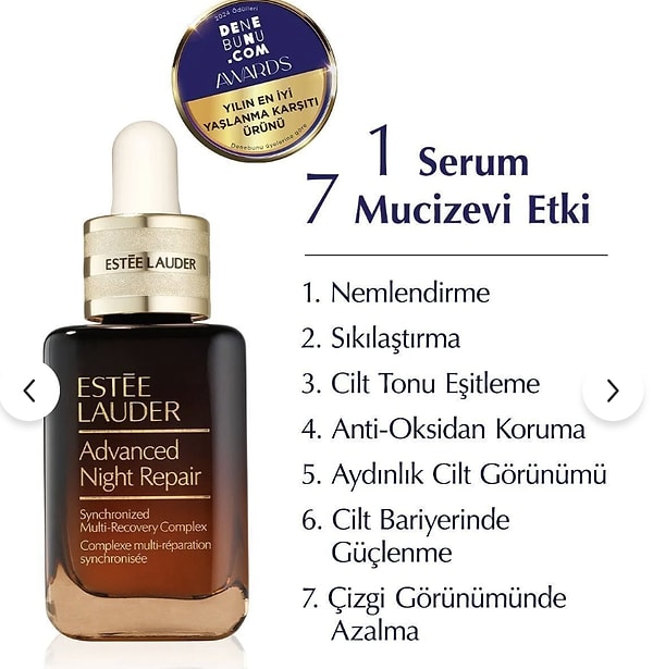 Estee Lauder Advanced Night Repair gece serumu 2.930 TL yerine net %30 indirimle 2.051 TL!