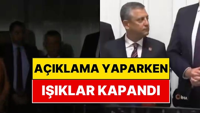 Destek İçin Geldiler, Açıklama Yaparken Işıklar Bir Anda Kapanınca Özgür Özel Şaşkınlığa Uğradı