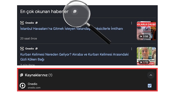 Başka bir yöntem de Google'a bir haber arattığınızda "En çok okunan haberler" kutusuna tıklamak.