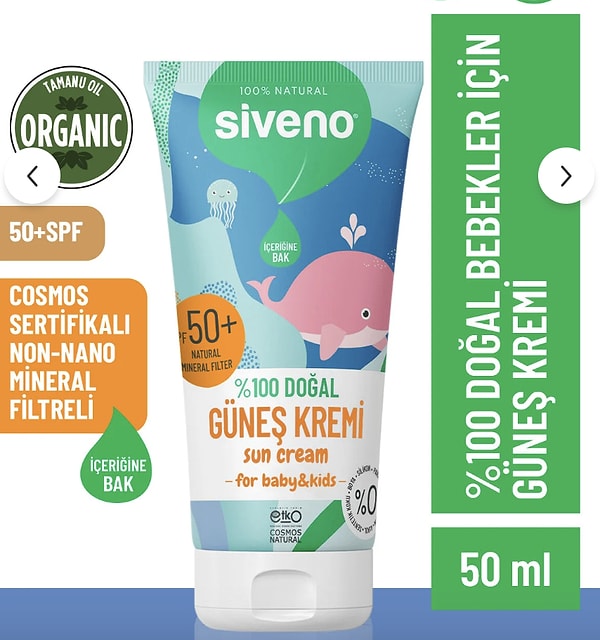 Bu hafta kapış kapış giden Siveno %100 doğal bebek güneş kremi kaçırılmayacak 3 al 2 öde kampanyasında!